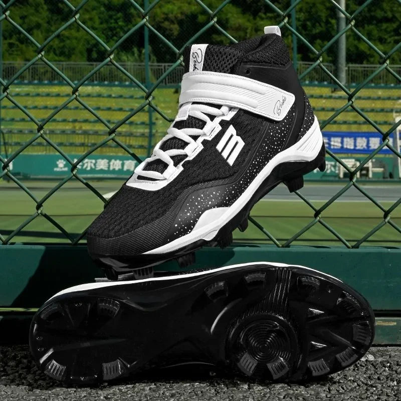 Big Size 40-47 Men Baseball Sneakers Professional Softball Shoes Non Slip Outdoor Spiked Sneakers Men Baseball Training Shoes