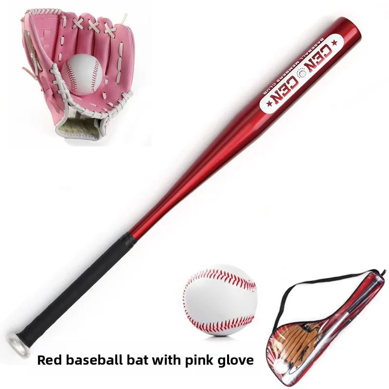 Beginner Children's Baseball Equipment Set Aluminum Alloy Hawthorn Wood Oak Training Baseball Bat Gloves Youth Bapa