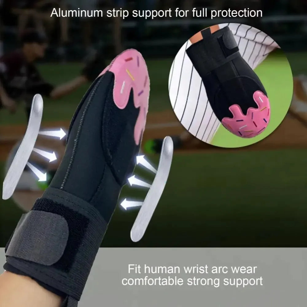 Icecream Baseball Sliding Mitt Glove Left Right Universal Protective Glove Compression Strap Adjustable Wrist Softball Glove