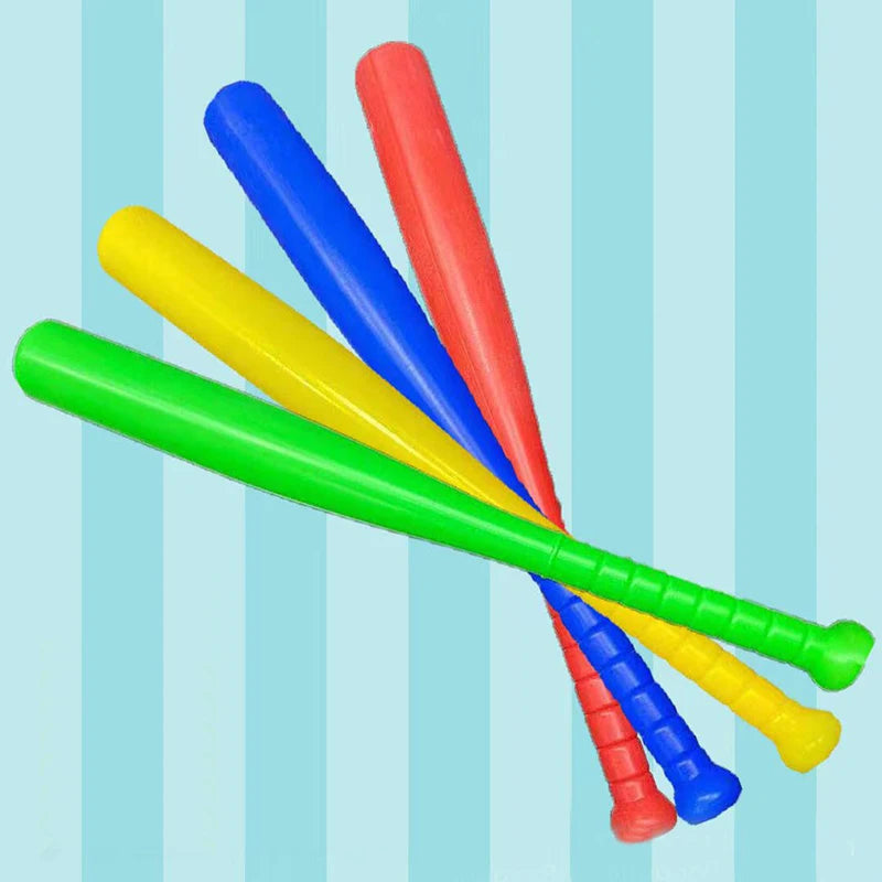 1set Mini Baseball Bat Plastic Lightweight Outdoor Indoor Sports Fitness Goods Morning Exercises Training Prop Leisure Game TMZ