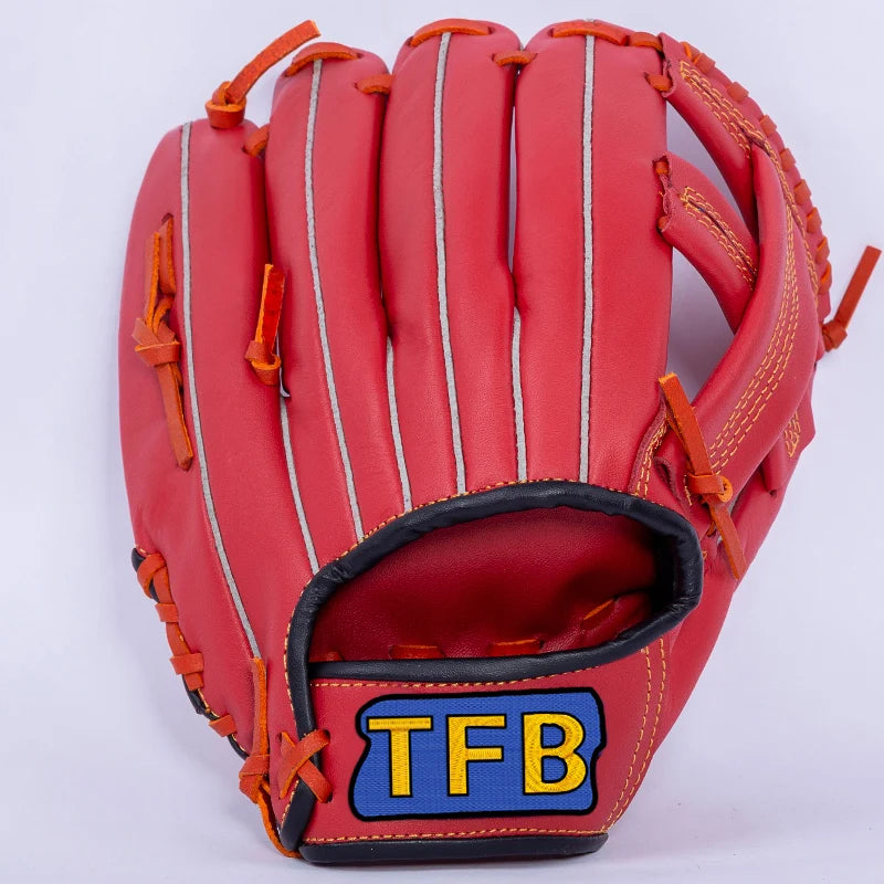 Full ain Leather Baseball Glove Sofall Mitt Profional cher Adult Youth Junior Player Fi's Handwear