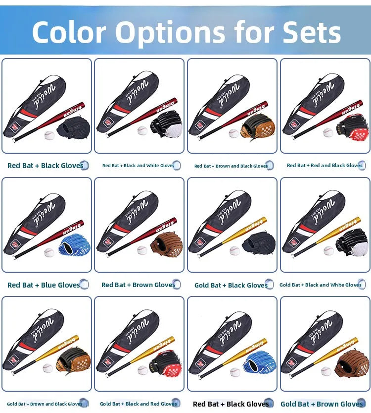 Children's Baseball Set Practice Bat Sofall Glove Home Run Base Ball Equipment for Kids Sports Fitn Fans Supplies