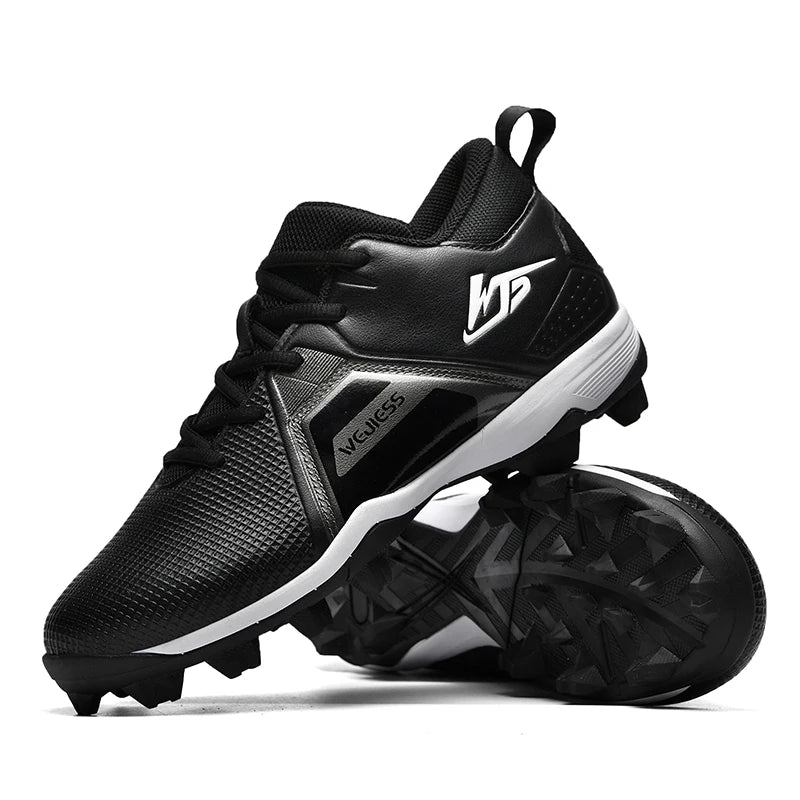 Men's Baseball Shoes Training Long Spikes Softball Shoes Non-slip Cleats And Turf Softball Sneakers Beginners Baseball Sneakers