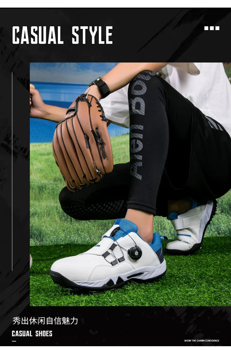 New Style Couple Baseball Shoes Non Slip Outdoor Spiked Sneakers Comfortable Softball Training Shoes Low Top Outdoor Sneakers