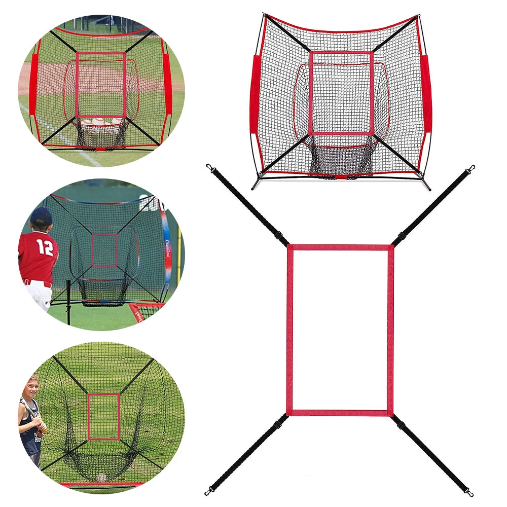 Baseball Softball Pitching Target Adjustable Throwing Strike Zone Practice Accuracy Training Throwing for Baseball Softball Net