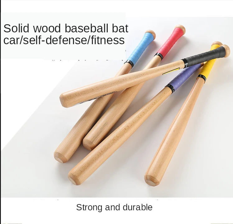 Wood Baseball Bat And Softball Gloves Ball Youth Children 21inch Outdoor Sports Home Person Self-Defense Gear