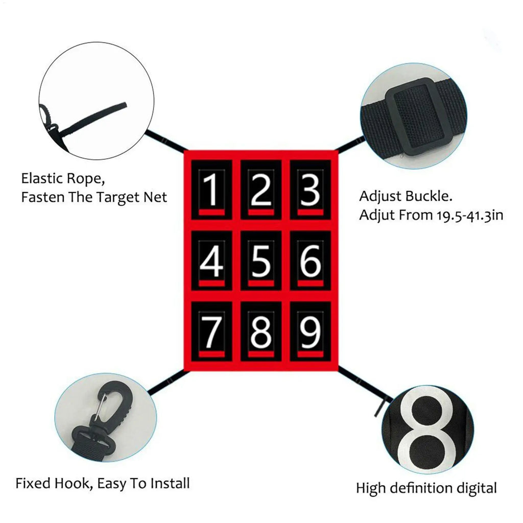 Pitching Net With Strike Zone Softball Accessories For Practice Baseball & Softball Batting Aid Pitching Adjustable Target Net