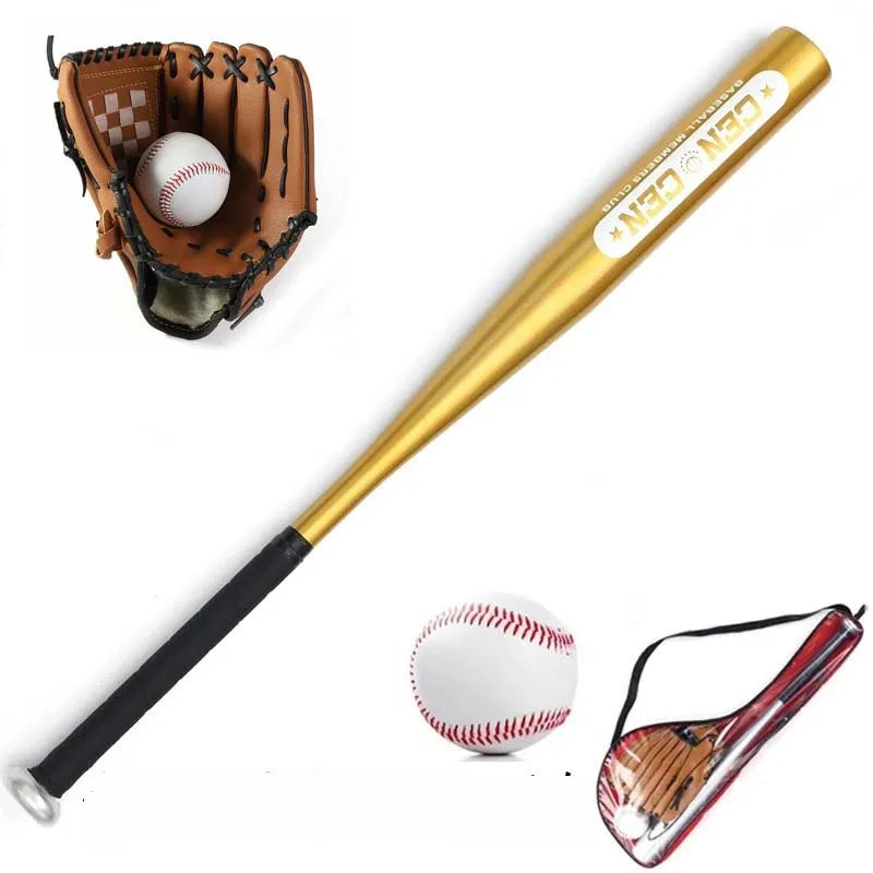 Beginner Children's Baseball Equipment Set Aluminum Alloy Hawthorn Wood Oak Training Baseball Bat Gloves Youth Bapa