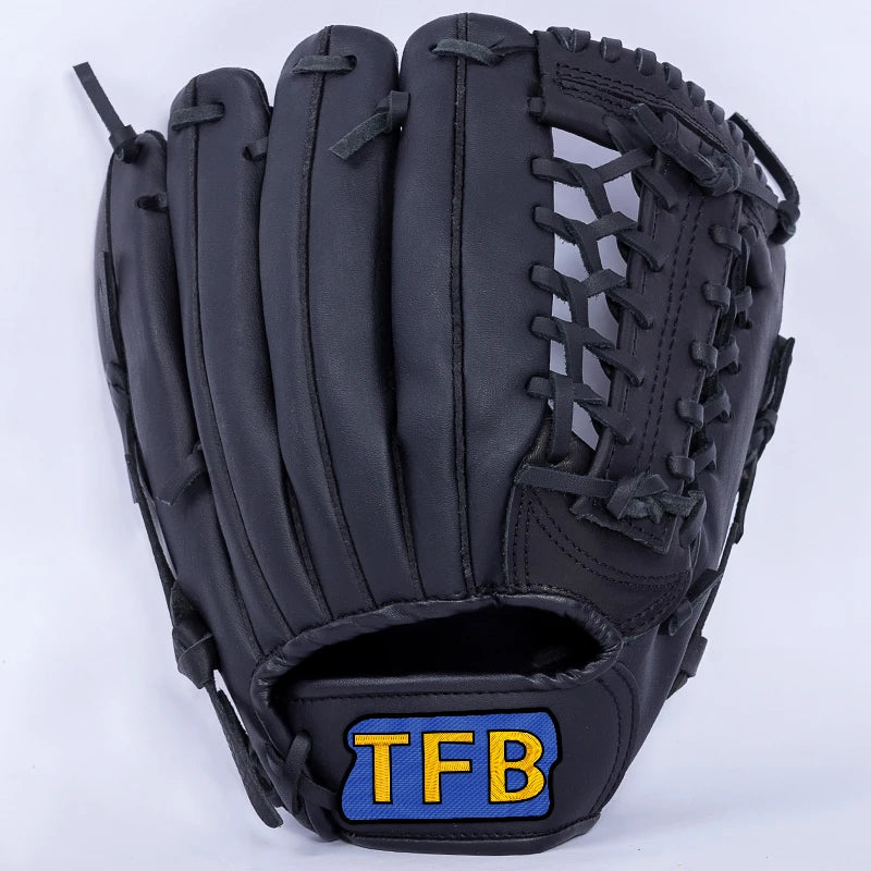 Full ain Leather Baseball Glove Sofall Mitt Profional cher Adult Youth Junior Player Fi's Handwear