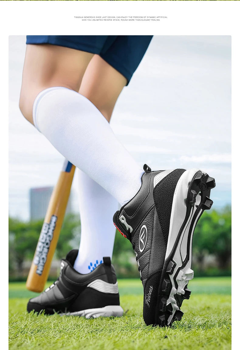 Big Size 38-47 Baseball Shoes for Men Professional Softball Sneakers Non Slip Outdoor Spiked Sneakers Baseball Training Shoes