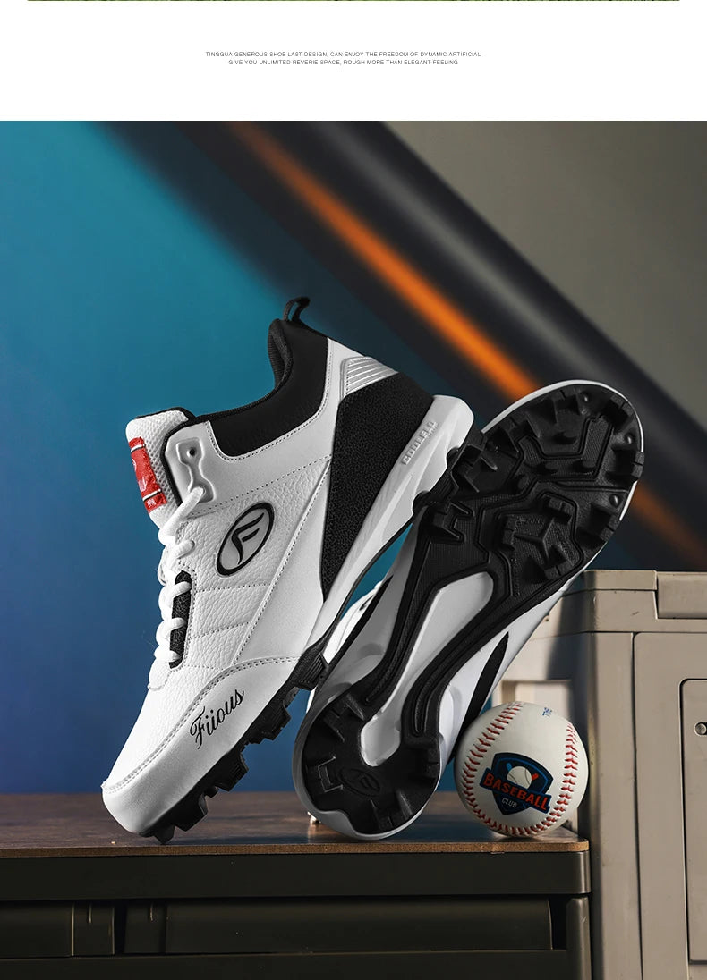 Big Size 38-47 Baseball Shoes for Men Professional Softball Sneakers Non Slip Outdoor Spiked Sneakers Baseball Training Shoes