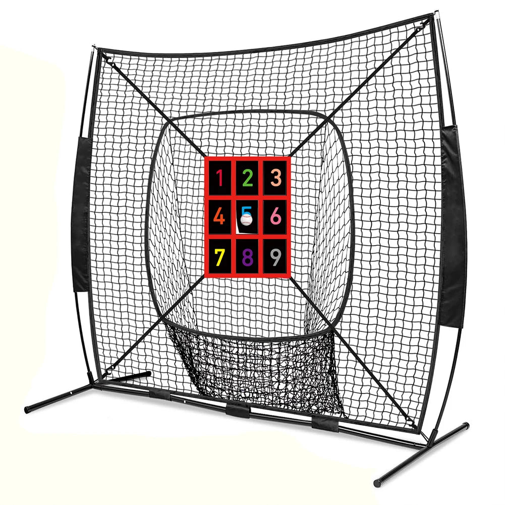 Baseball Softball Practice Net with Adjustable Strike Zone Target Batting Net Baseball Target Net for Batting Hitting Pitching