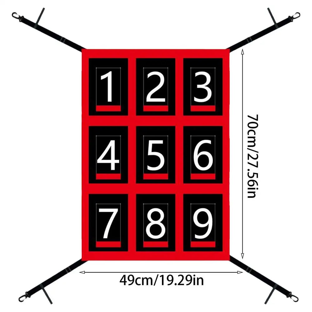 Pitching Net With Strike Zone Softball Accessories For Practice Baseball & Softball Batting Aid Pitching Adjustable Target Net