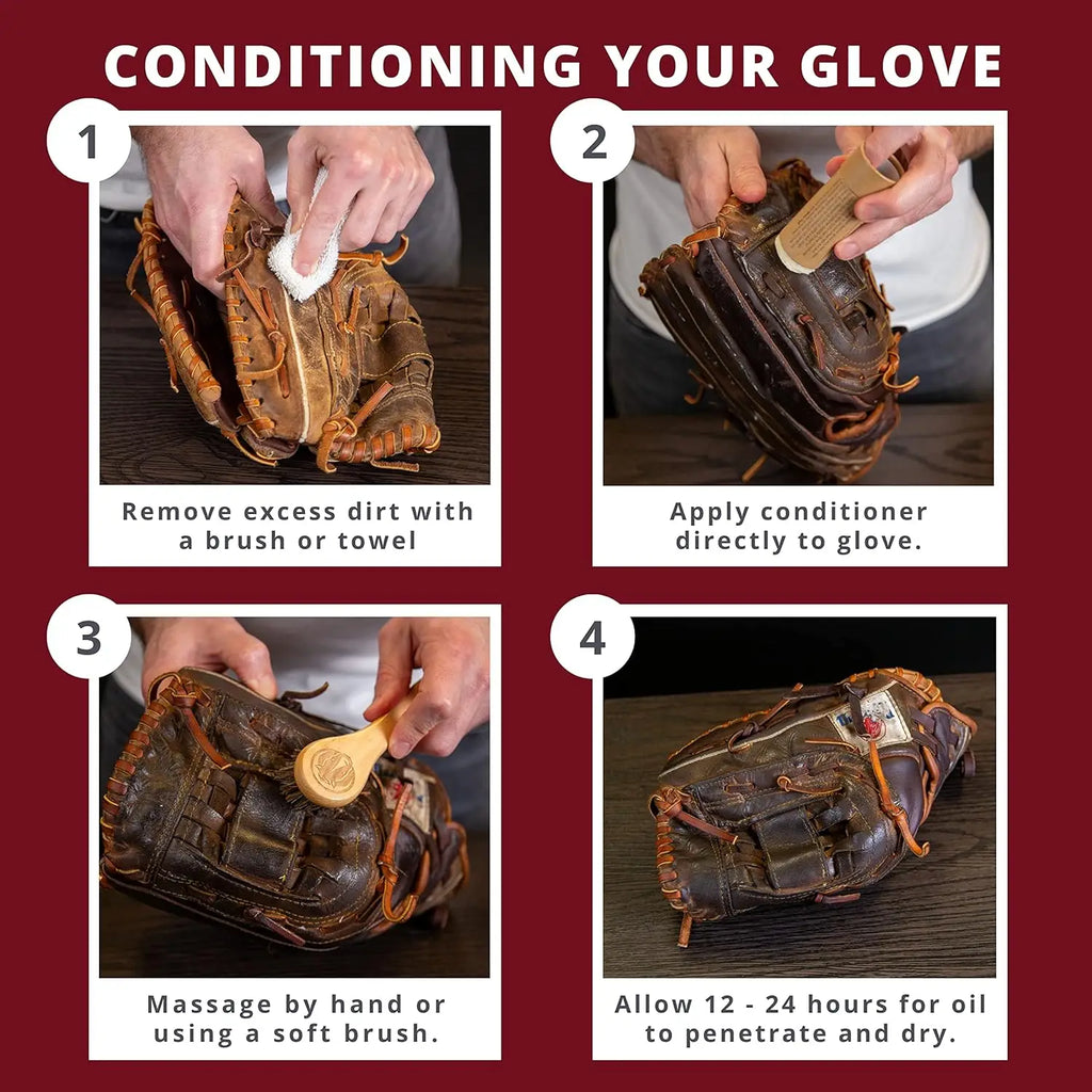 Glove Leather Conditioner - Use on Baseball Gloves, Softball Gloves, and Other Leather Sports Equipment Portable