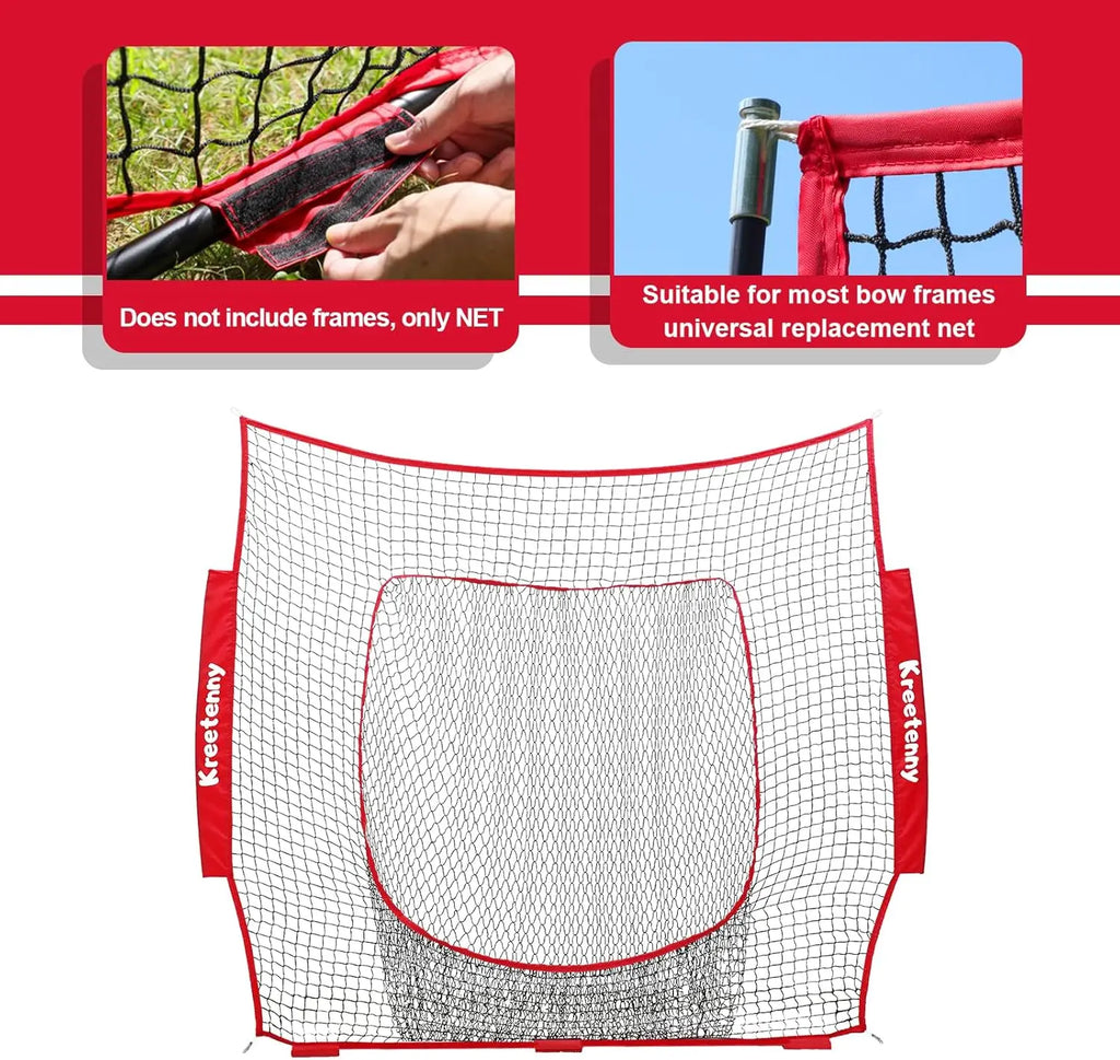 Baseball Replacement Net (NET ONLY),7'×7' Baseball Softball Practice Net for Hitting Batting Catching Pitching