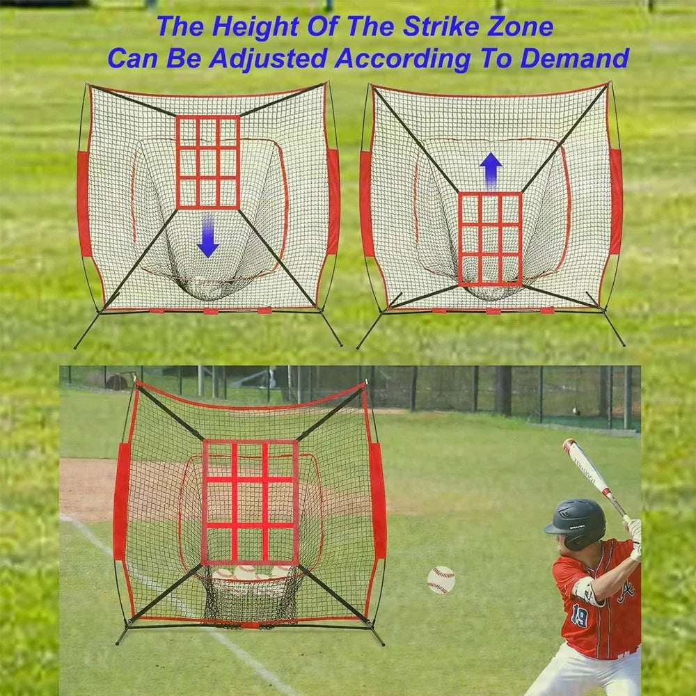 Adjustable Baseball Strike Target Net Baseball Softball Pitching Training Hitting Zone Target Net Baseball Training Equipment