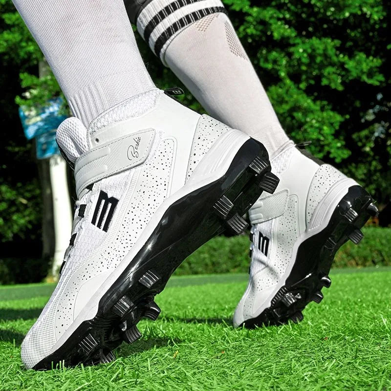Big Size 40-47 Men Baseball Sneakers Professional Softball Shoes Non Slip Outdoor Spiked Sneakers Men Baseball Training Shoes