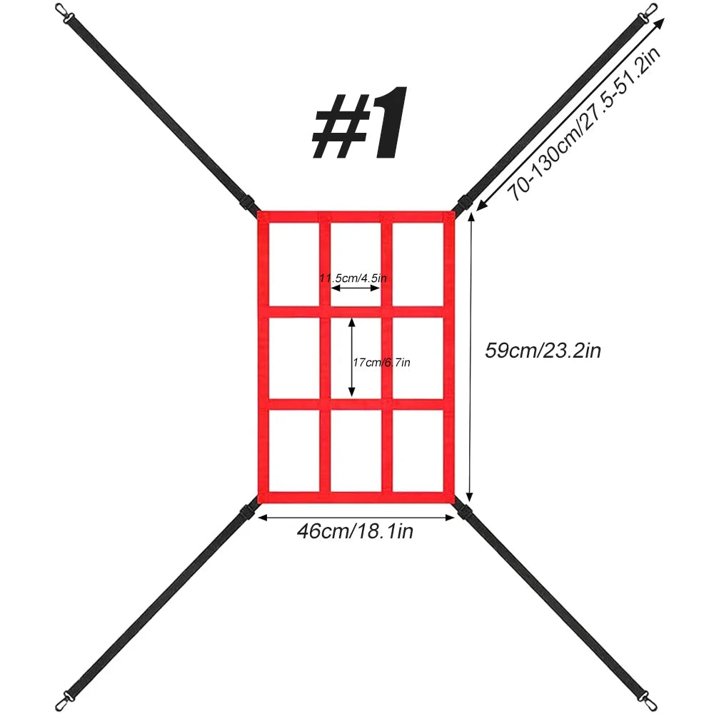 Adjustable Baseball Strike Target Net Baseball Softball Pitching Training Hitting Zone Target Net Baseball Training Equipment