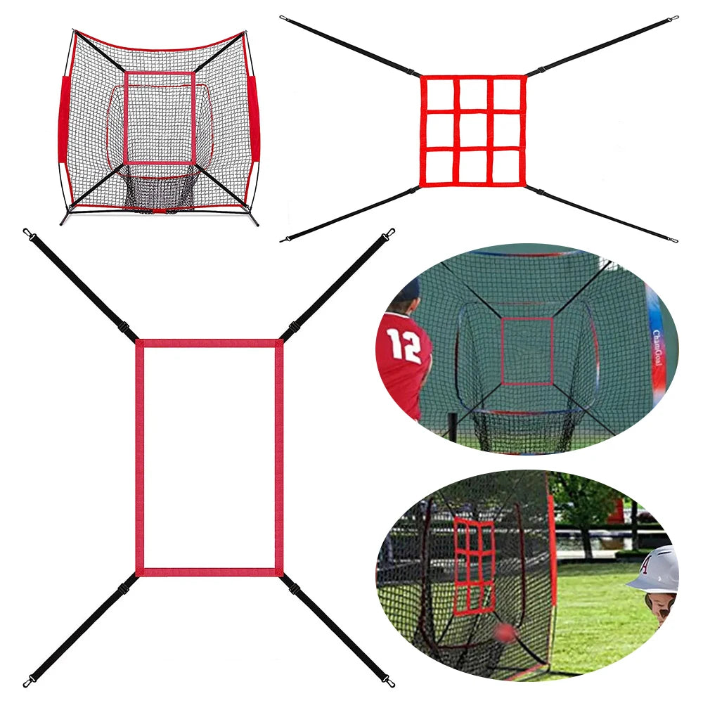Baseball Softball Pitching Target Adjustable Throwing Strike Zone Practice Accuracy Training Throwing for Baseball Softball Net