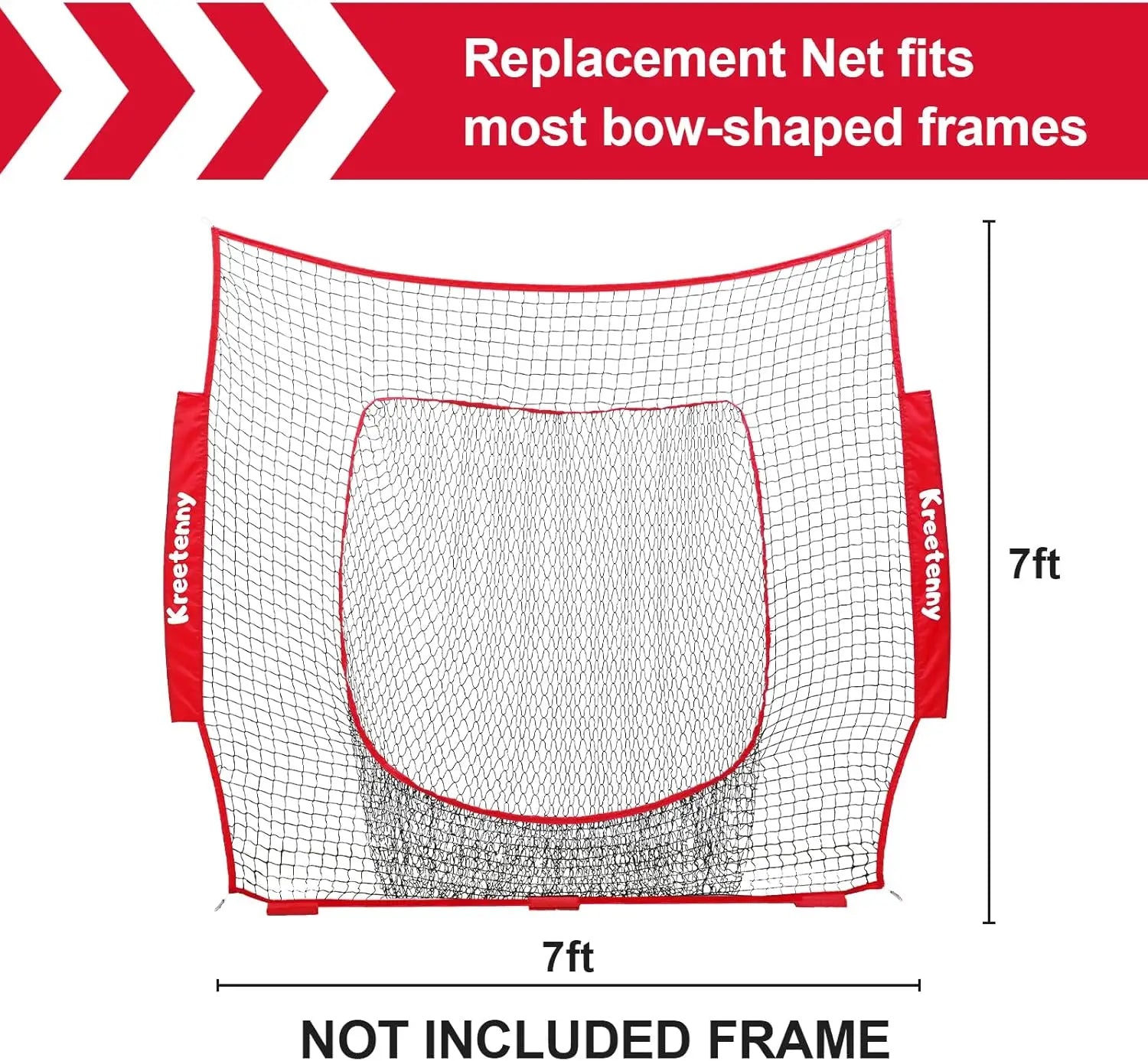 Baseball Replacement Net (NET ONLY),7'×7' Baseball Softball Practice Net for Hitting Batting Catching Pitching