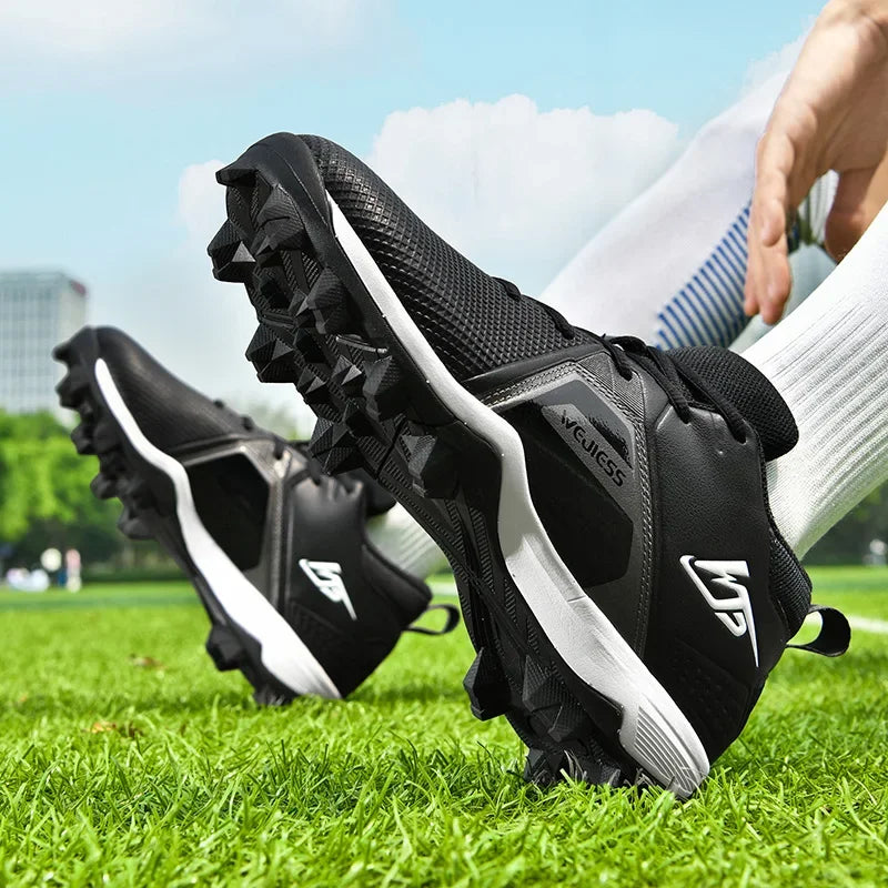 Men's Baseball Shoes Training Long Spikes Softball Shoes Non-slip Cleats And Turf Softball Sneakers Beginners Baseball Sneakers