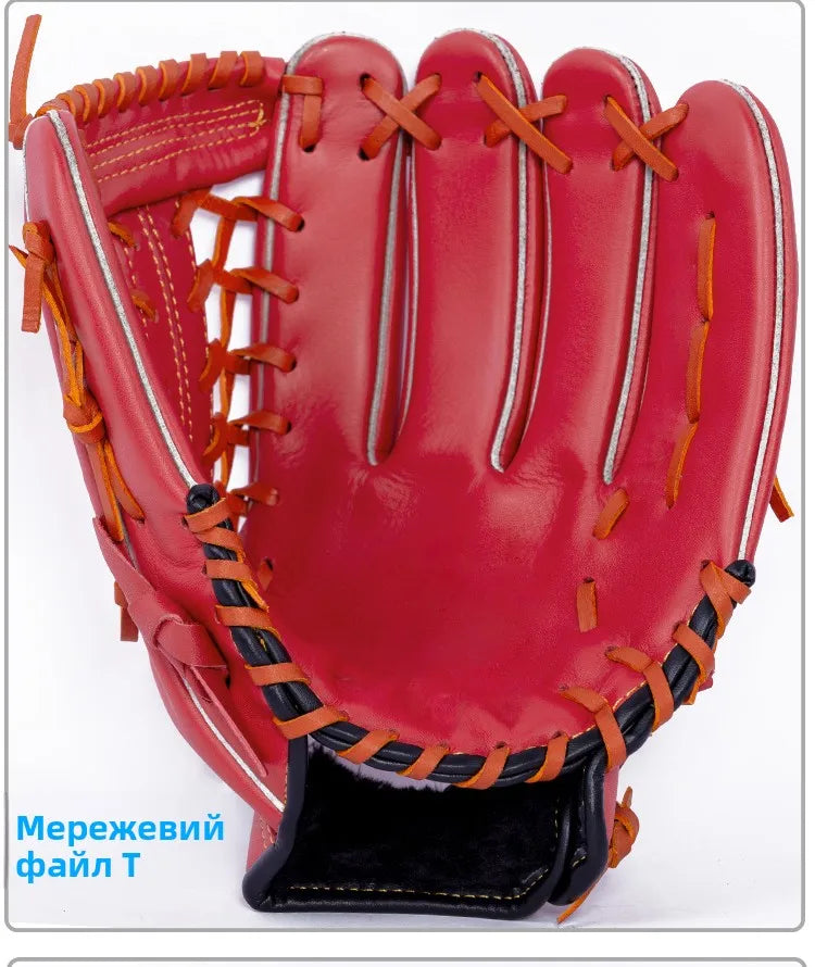 Full ain Leather Baseball Glove Sofall Mitt Profional cher Adult Youth Junior Player Fi's Handwear