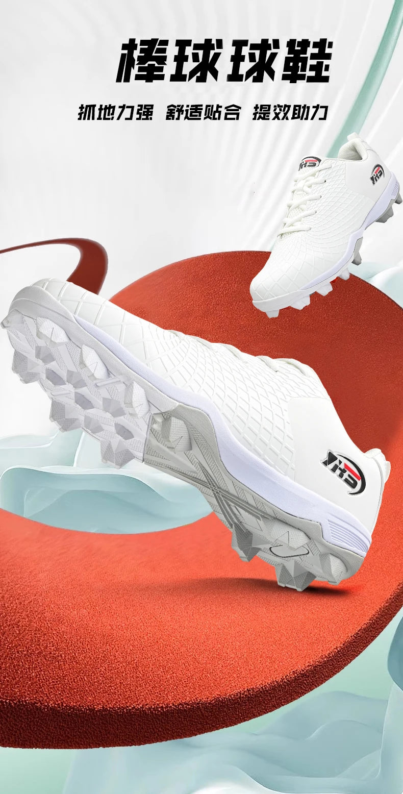 Men's Baseball Shoes, Outdoor Anti Slip Rugby Shoes, Beginner's Board Shoes, Sports Training Baseball Shoes