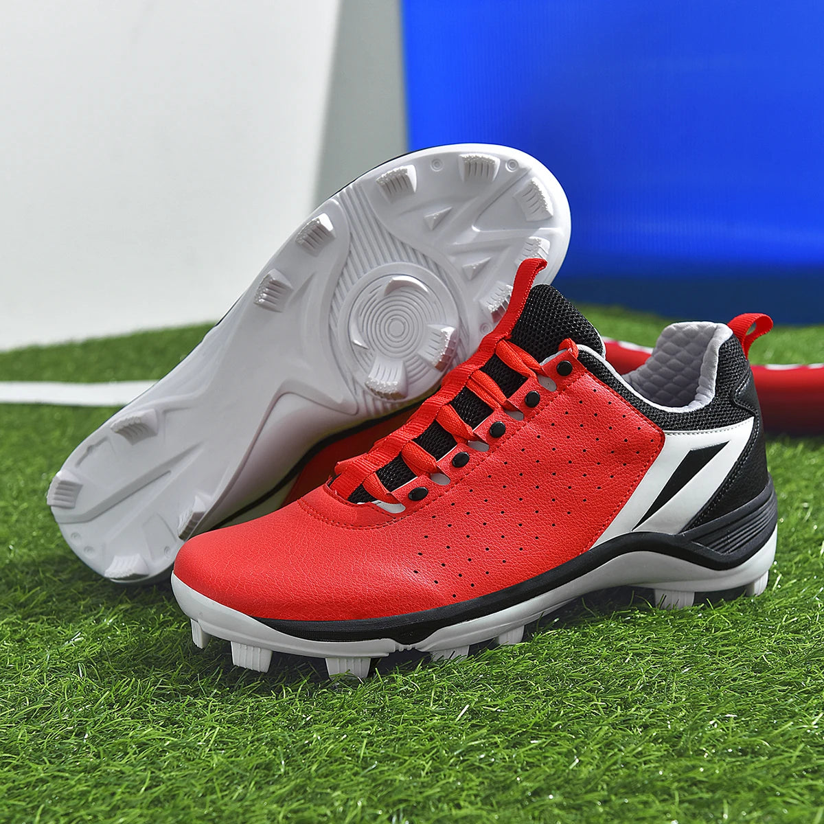 Men's Baseball Shoes Training Long Spikes Softball Shoes Non-slip Cleats And Turf Softball Sneakers Baseball Sneakers