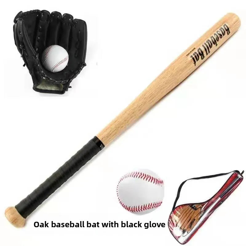 Beginner Children's Baseball Equipment Set Aluminum Alloy Hawthorn Wood Oak Training Baseball Bat Gloves Youth Bapa