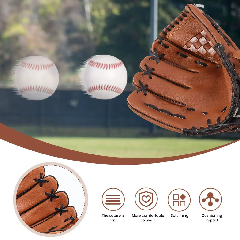Outdoor Sport Baseball Glove Softball Practice Equipment Size 9.511.5/12.5 Left Hand For Kids/Adults Man Woman Training