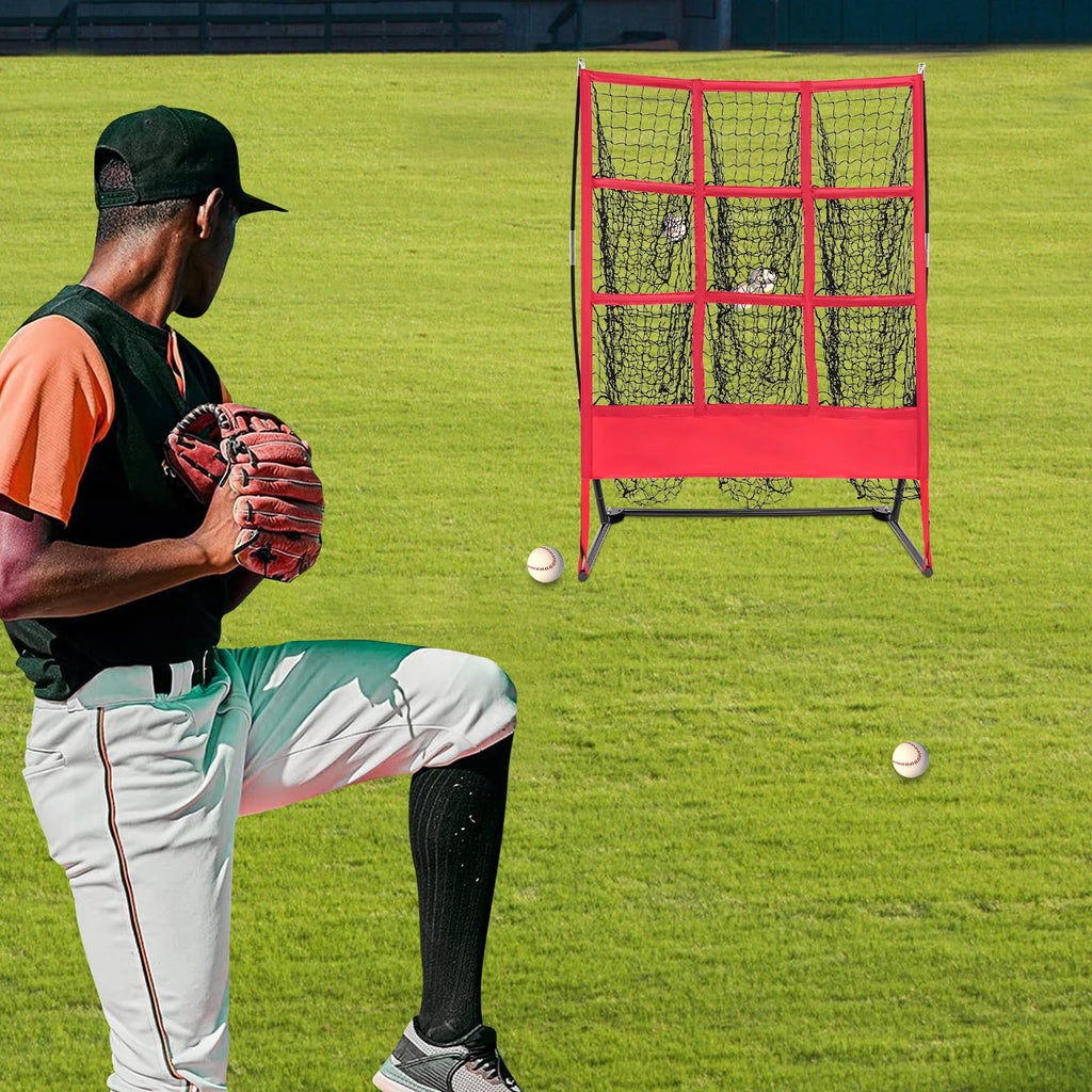 9-Grid Baseball Training Net, High-Quality Materials, Improves Aiming Skills, For Home Backyard Field, Ideal Gift For Fans