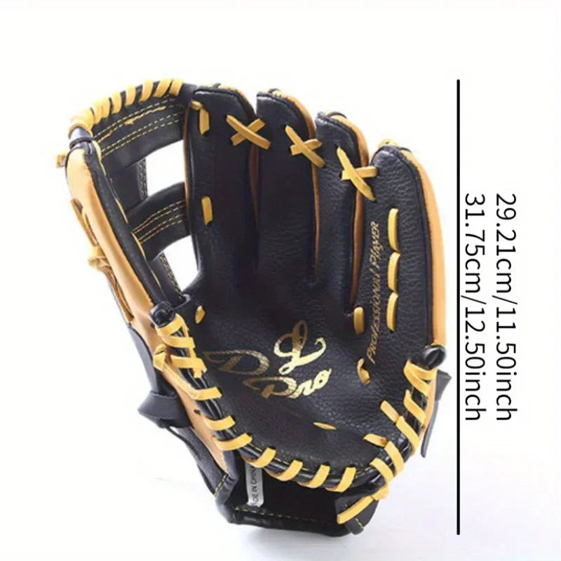 1pc Baseball and Softball Mitt Double-layer Cowhide Baseball Gloves Throwing and Receiving Gloves Teenagers and Adults