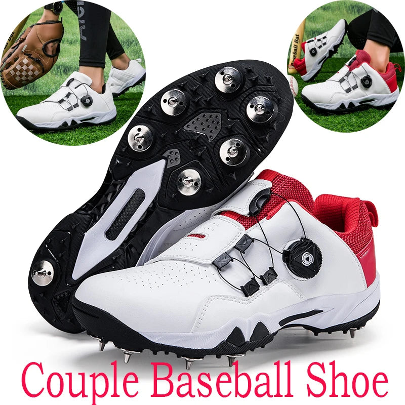 New Style Couple Baseball Shoes Non Slip Outdoor Spiked Sneakers Comfortable Softball Training Shoes Low Top Outdoor Sneakers