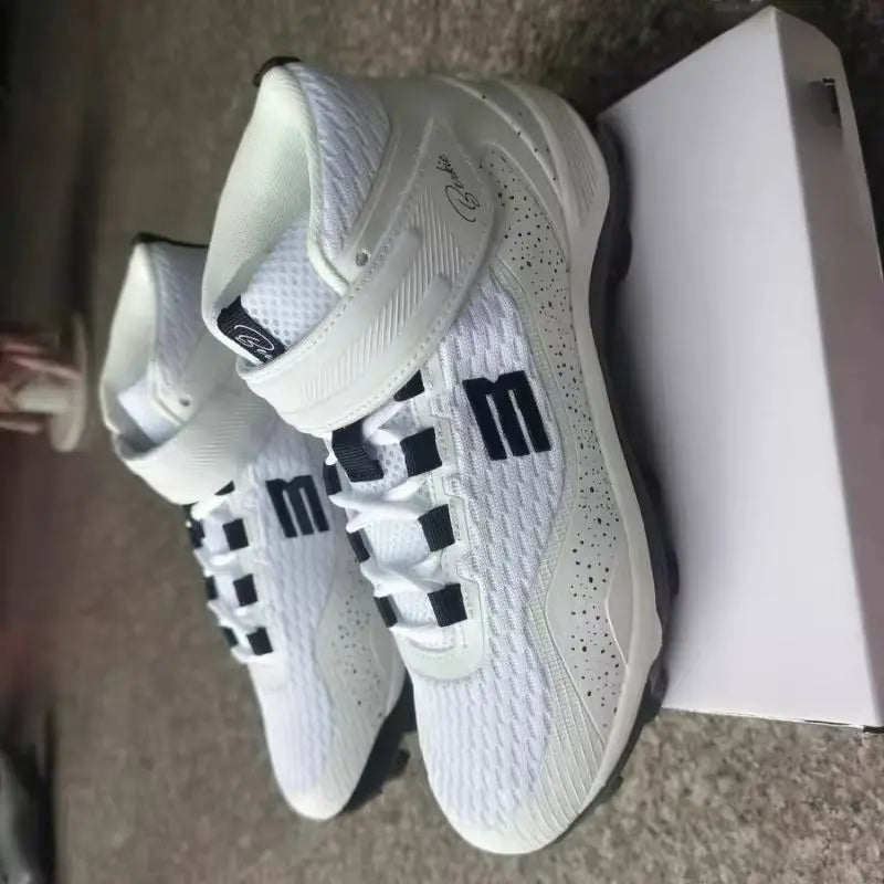 2025 New Arrival Baseball Shoes for Men Black White Court Shoes Mens Mesh Breathable Sports Shoe Outdoor Lawn Baseball Shoe Man