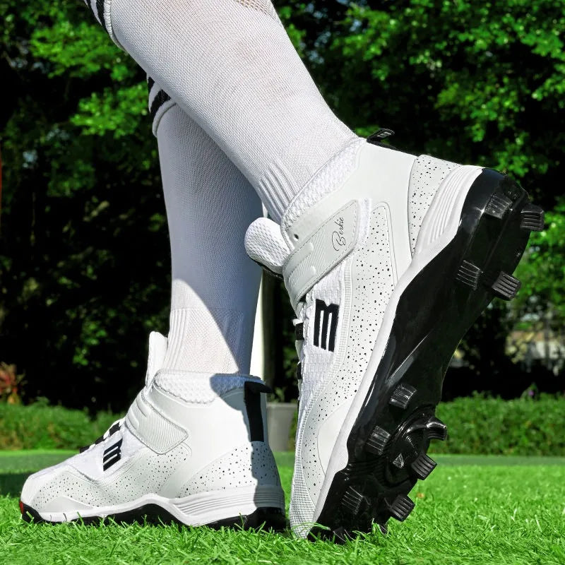 Big Size 40-47 Men Baseball Sneakers Professional Softball Shoes Non Slip Outdoor Spiked Sneakers Men Baseball Training Shoes