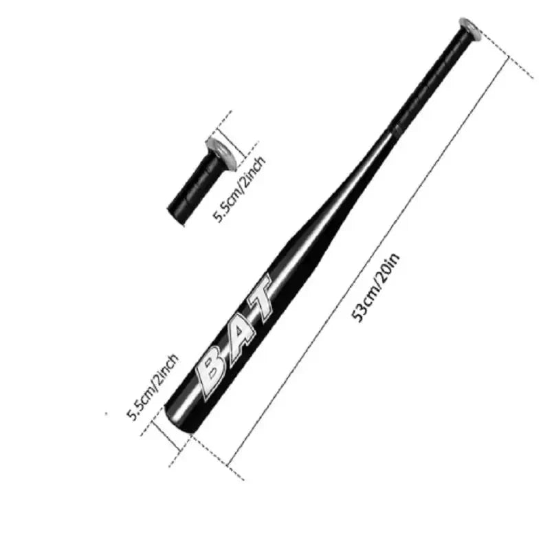 Aluminum Alloy Thickened 20-inch Baseball Bat with Softball Gloves Set Four  Outdoor Sports Equipment Home Self-Defense Tool
