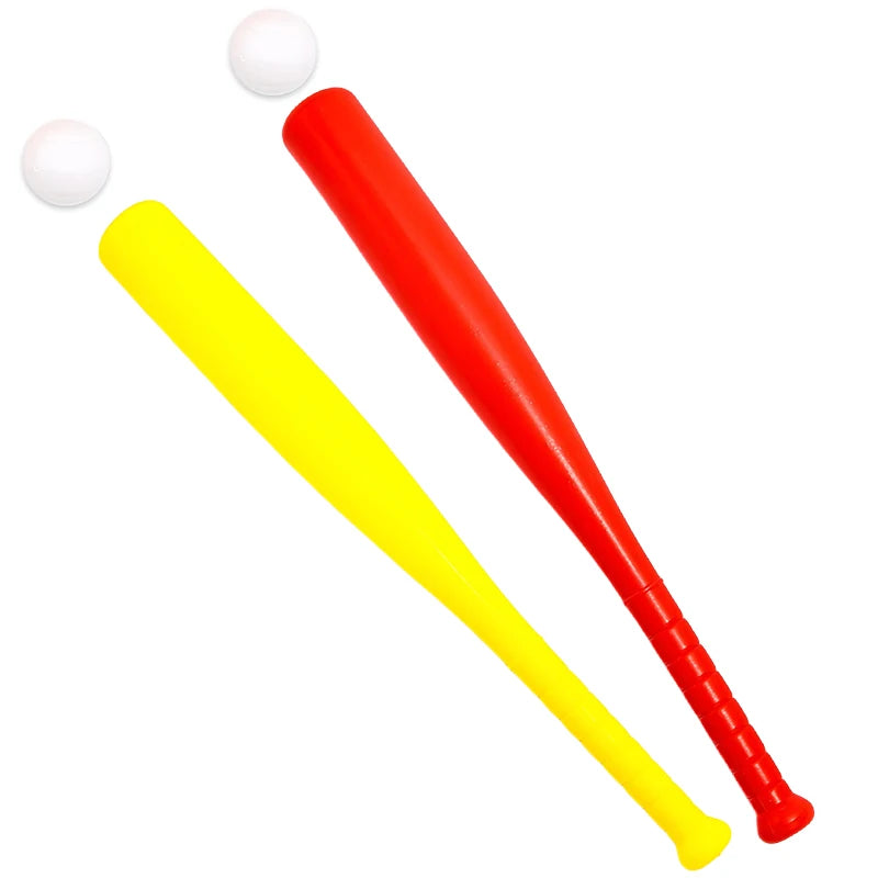 Baseball Set Colorful Plastic Baseball Bat with Ball Outdoor Park Portable Lightweight Fun Sport Game Batting Skill Practice ZYF