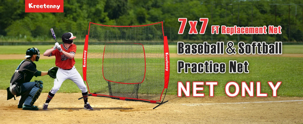 Baseball Replacement Net (NET ONLY),7'×7' Baseball Softball Practice Net for Hitting Batting Catching Pitching