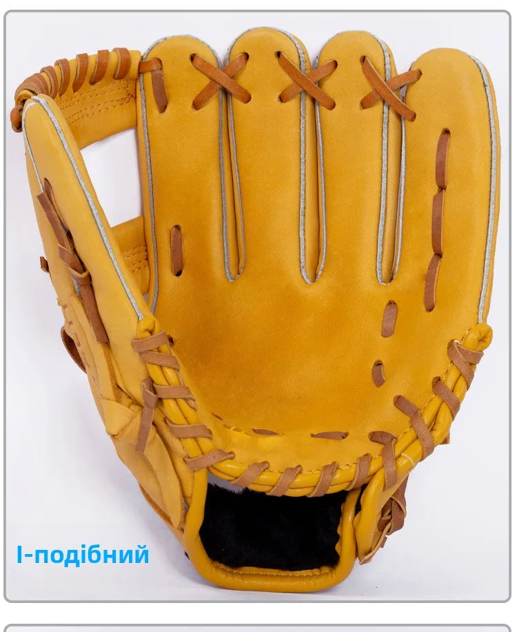 Full ain Leather Baseball Glove Sofall Mitt Profional cher Adult Youth Junior Player Fi's Handwear