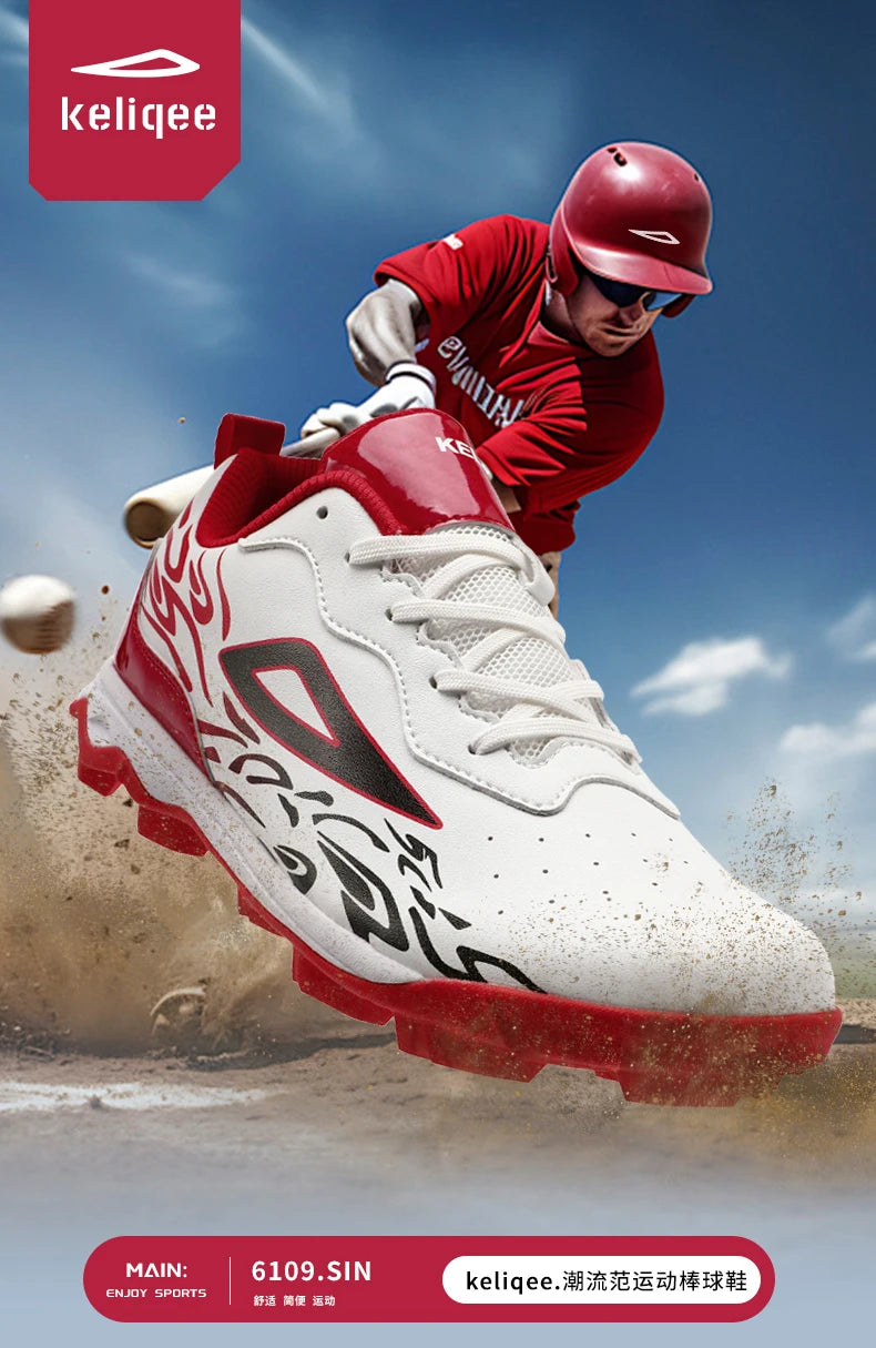 2025 New Men Baseball Sneakers Professional Softball Sport Shoes Non Slip Spiked Sneakers Comfortable Baseball Training Shoes