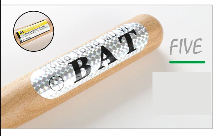 Wood Baseball Bat And Softball Gloves Ball Youth Children 21inch Outdoor Sports Home Person Self-Defense Gear