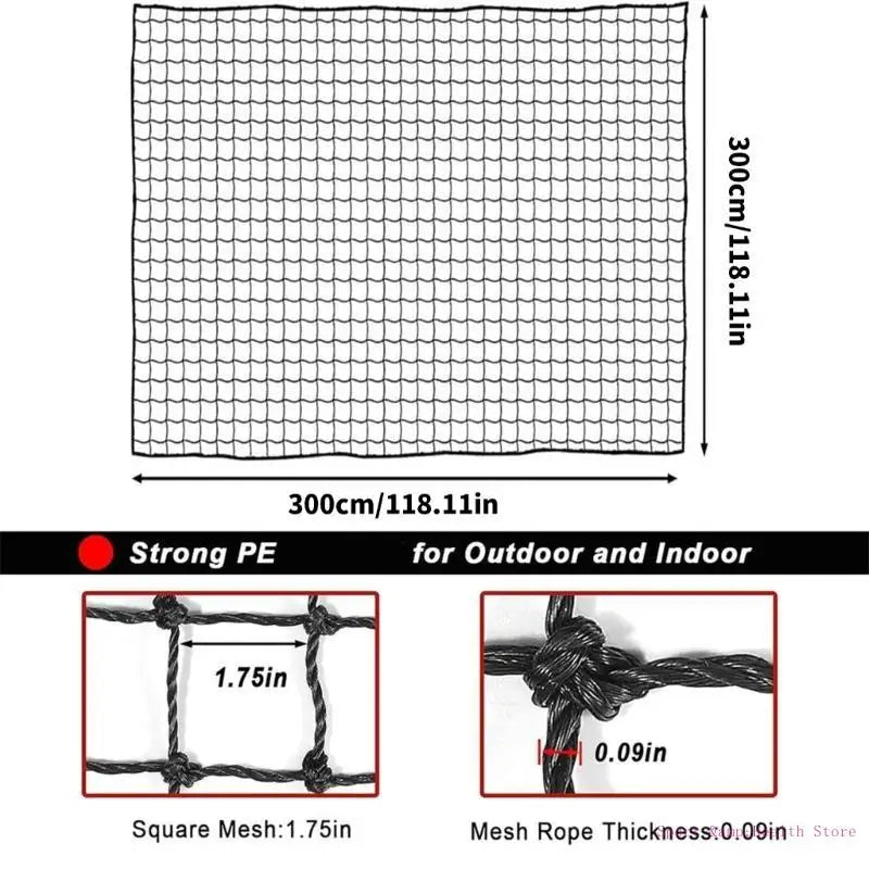 Multipurpose Baseball Training Net Sport Netting Barrier for Softball Hockey