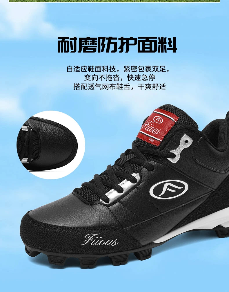 Big Size 38-47 Baseball Shoes for Men Professional Softball Sneakers Non Slip Outdoor Spiked Sneakers Baseball Training Shoes