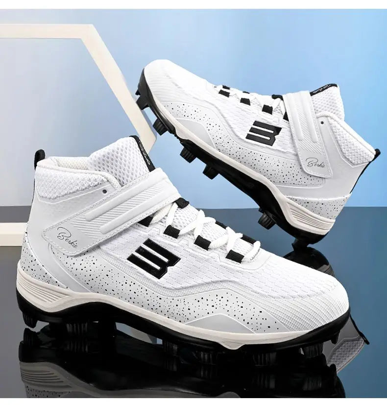 Mens Baseball Shoes Outdoor Court Shoes Mens Slip On Sneakers Breathable Fitness Trainers Shoes High Color Ballerinas