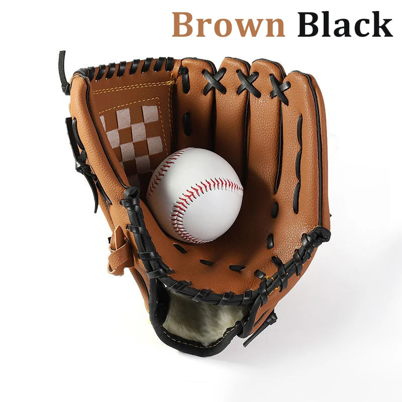 Baseball Glove for Kids Youth Adults Softball Teeball Training PU Leather Left Hand Glove Right Hand Throw Practice Equipment