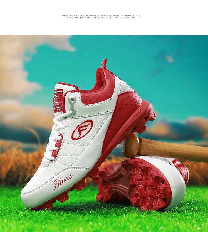 Big Size 38-47 Baseball Shoes for Men Professional Softball Sneakers Non Slip Outdoor Spiked Sneakers Baseball Training Shoes