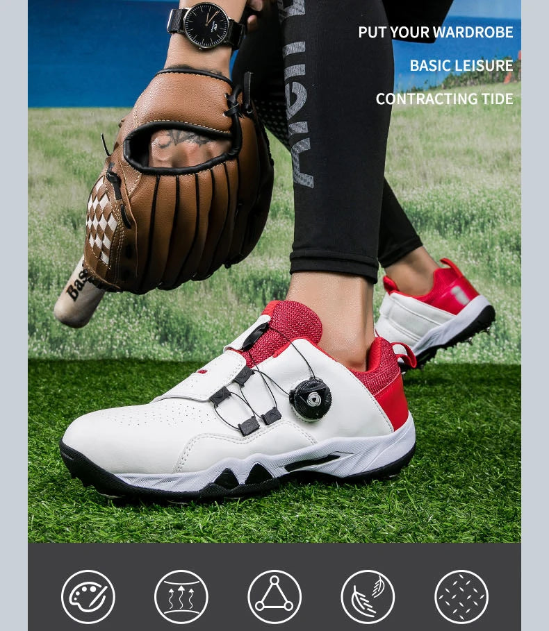 New Style Couple Baseball Shoes Non Slip Outdoor Spiked Sneakers Comfortable Softball Training Shoes Low Top Outdoor Sneakers