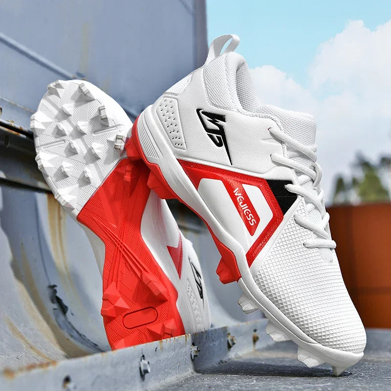 Men's Baseball Shoes Training Long Spikes Softball Shoes Non-slip Cleats And Turf Softball Sneakers Beginners Baseball Sneakers