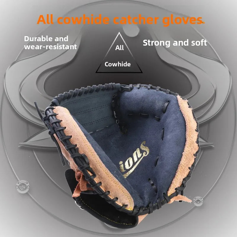 Profional Baseball Gloves Leather Adult Infield Pitcher Sofall Gloves Full Cowhide Training Sports Fans Supplies