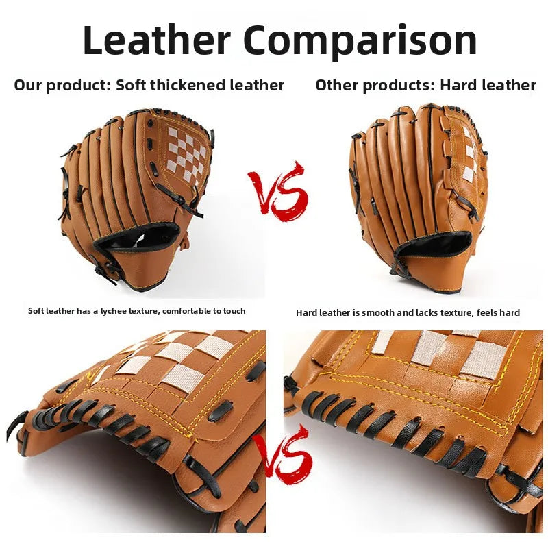 Baseball Gloves PVC PU for Children Teens Adults T Building Sports Equipment Baseball Glove Sports Fitn Fans Supplies